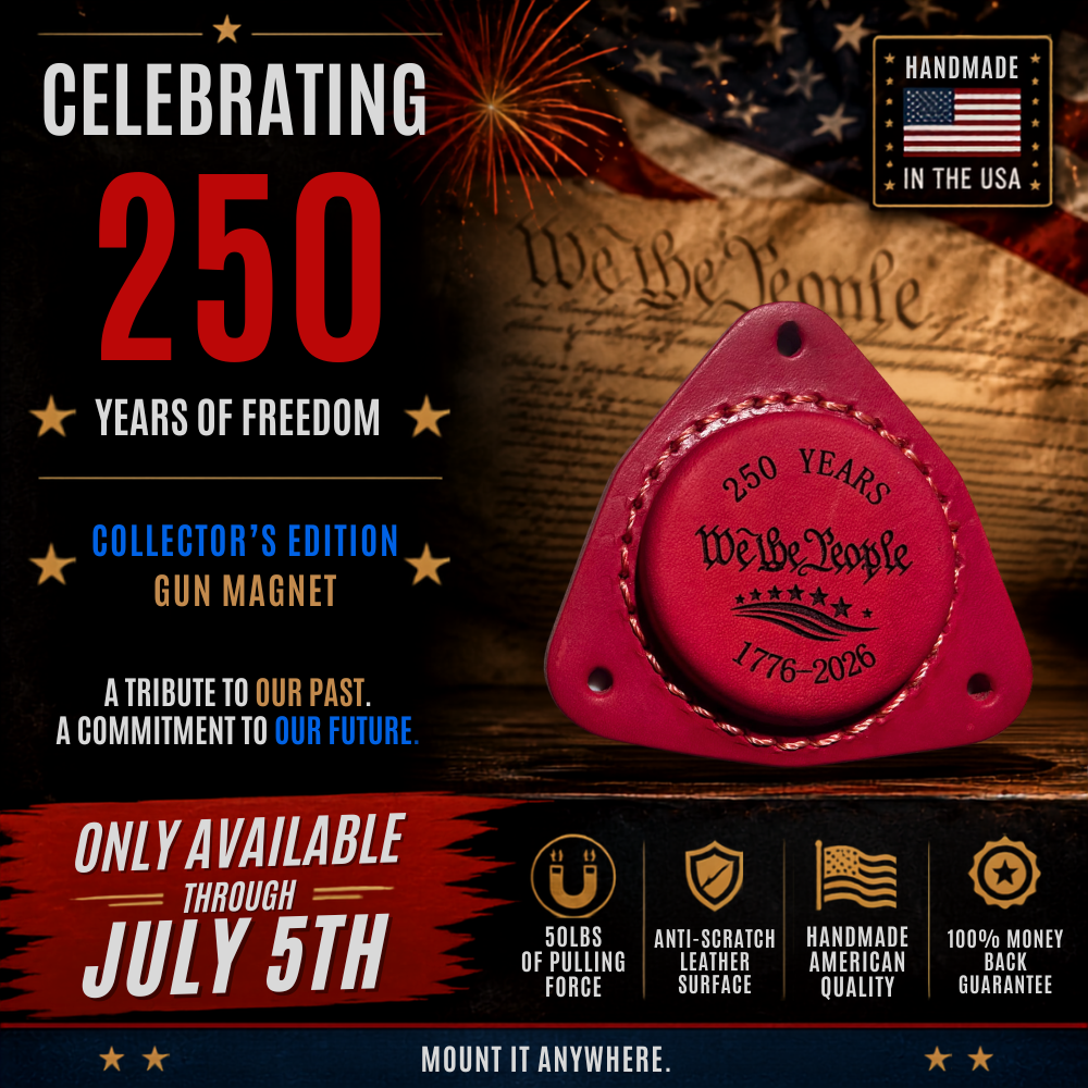 Collectors edition red gun magnet