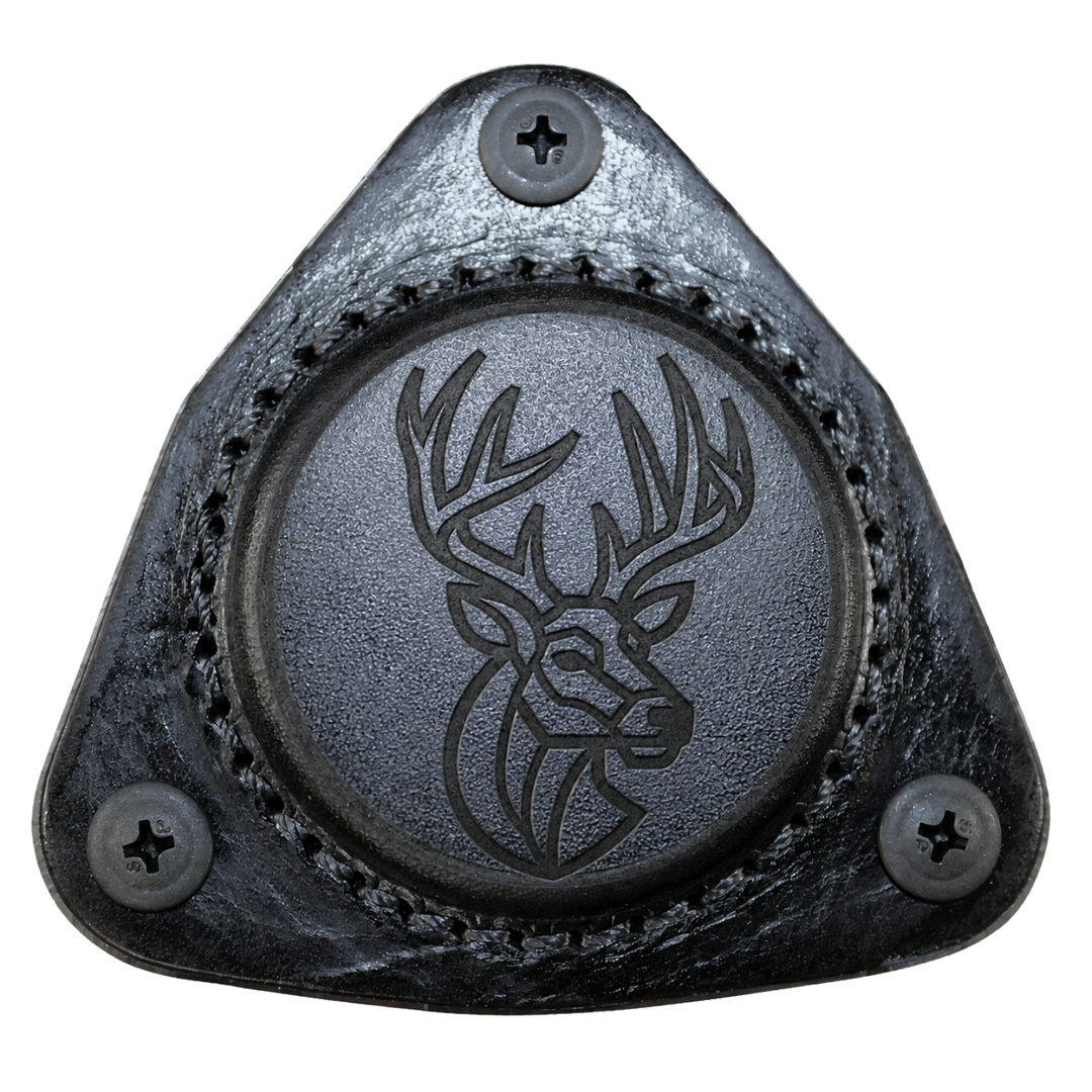 Black leather SofHold Whitetail Buck Gun Magnet