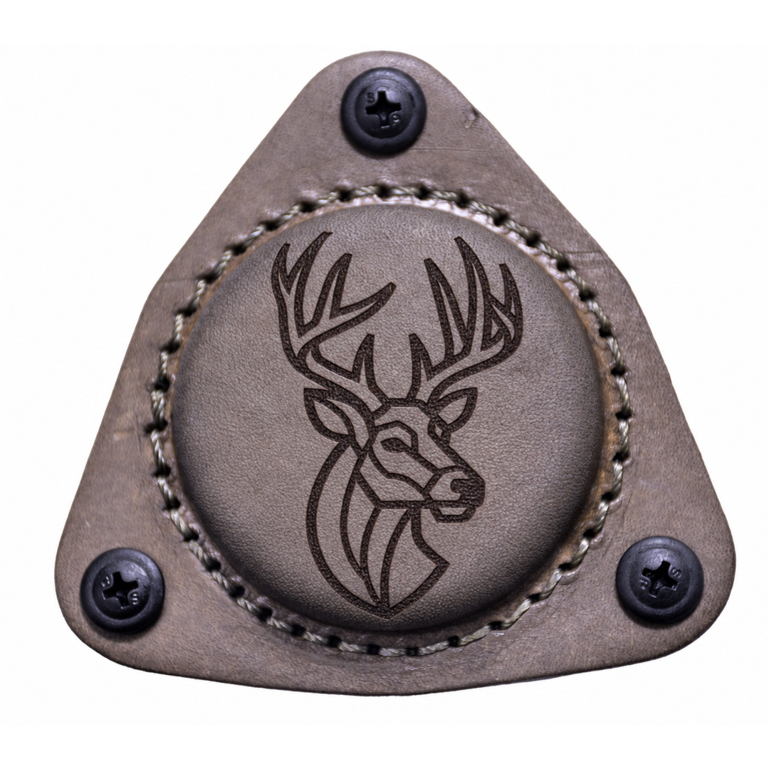 Rustic leather SofHold Whitetail Buck magnetic gun mount