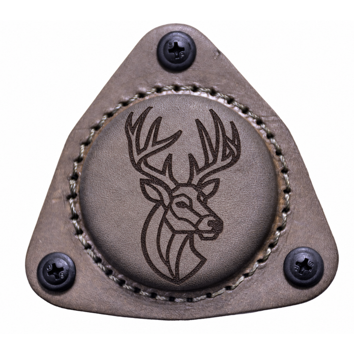 Rustic leather SofHold Whitetail Buck magnetic gun mount
